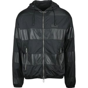 Emporio Armani, Heren, Jassen, Zwart, Maat: 2XL Nylon,