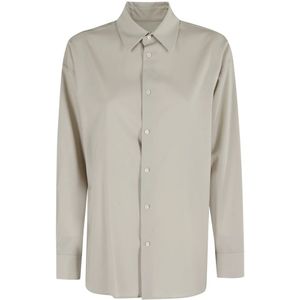 Dondup, Dames, Blouses & Shirts, Beige, Maat: XS Wol,