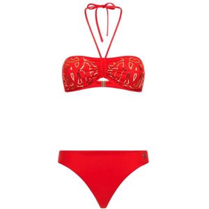 Roberto Cavalli, Dames, Badkleding, Rood, Maat: XS Leer,