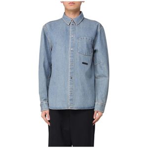 Helmut Lang, Heren, Overhemden, Blauw, Maat: M Denim,