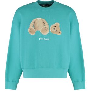 Palm Angels, Heren, Sweatshirts & Hoodies, Groen, Maat: L Katoen,