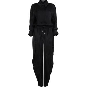 The Attico, Dames, Jumpsuits & Playsuits, Zwart, Maat: XS Viscose,