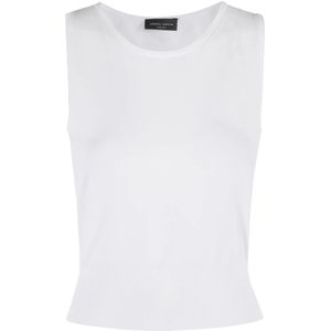 Roberto Collina, Dames, Tops, Wit, Maat: S Katoen,
