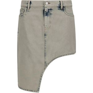 Coperni, Dames, Rokken, Grijs, Maat: M Denim,