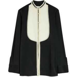Jil Sander, Dames, Blouses & Shirts, Zwart, Maat: XS
