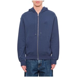Maison Kitsuné, Heren, Sweatshirts & Hoodies, Blauw, Maat: M Katoen,