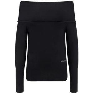 Pinko - Zwarte Wollen Trui - Boothals - Dames