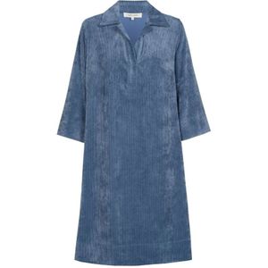Marie Méro, Dames, Jurken, Blauw, Maat: S Velours,
