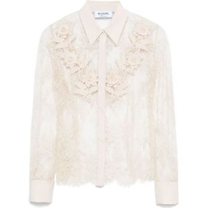 Blugirl, Dames, Blouses & Shirts, Beige, Maat: M