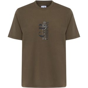 C.p. Company, Heren, Tops, Groen, Maat: 2XL Jersey,