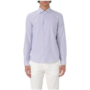 Manuel Ritz, Heren, Overhemden, Blauw, Maat: M Katoen,