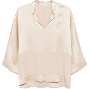 Antonelli Firenze, Dames, Blouses & Shirts, Beige, Maat: M Zijde,