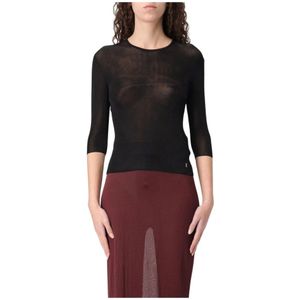 Saint Laurent, Dames, Truien, Zwart, Maat: L Zijde,