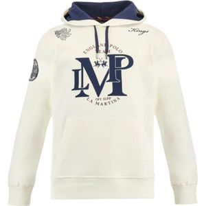 La Martina, Heren, Sweatshirts & Hoodies, Wit, Maat: 2XL Katoen,