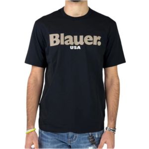 Blauer, Heren, Tops, Zwart, Maat: 2XL Katoen,