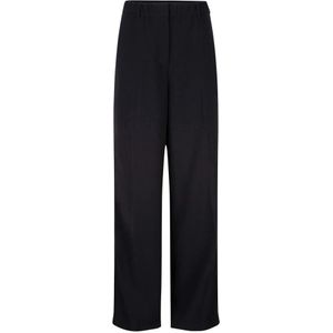 Dante 6 Zwarte pantalon met satijnen strepen , Black , Dames , Maat: M