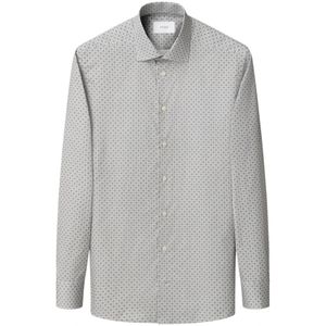 Eton, Heren, Overhemden, Grijs, Maat: M Katoen,