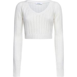 Max Mara, Dames, Truien, Wit, Maat: XS Wol,