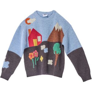 Moschino, Dames, Truien, Veelkleurig, Maat: XS Wol,