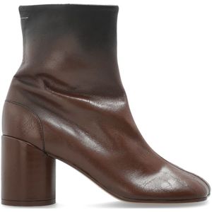 MM6 Maison Margiela - Heeled Ankle Boots - Bruin - Leer