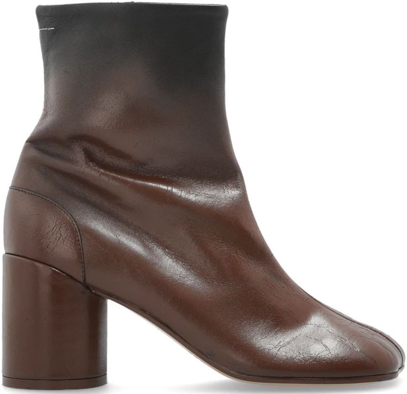 MM6 Maison Margiela - Heeled Ankle Boots - Bruin - Leer