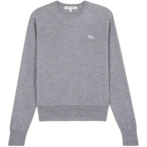 Maison Kitsuné, Dames, Truien, Grijs, Maat: S Wol,