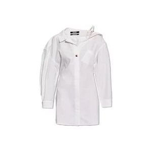 Jacquemus Mini katoenen jurk , White , Dames , Maat: 2XS