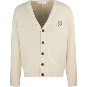 Maison Kitsuné, Heren, Truien, Beige, Maat: XL Wol,