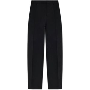 Dolce & Gabbana, Heren, Broeken, Zwart, Maat: S Wol,