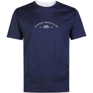 Eleventy, Heren, Tops, Blauw, Maat: 2XL Katoen,