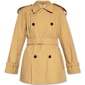 Burberry Katoenen trenchcoat , Beige , Dames , Maat: XS