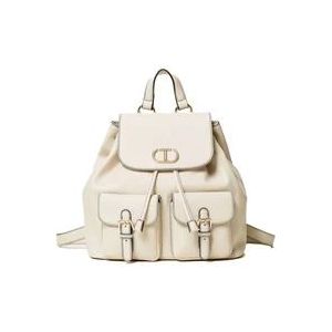 Twinset Bucket Bag & Backpack Neve Ss24 , Beige , Dames , Maat: ONE Size