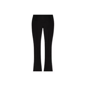Balmain Wijduitlopende broek met geplooide voorkant , Black , Heren , Maat: XL