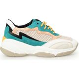 Geox - Dames Vetersneakers - Grijs - Leer