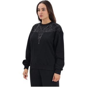 Marcelo Burlon, Dames, Sweatshirts & Hoodies, Zwart, Maat: L