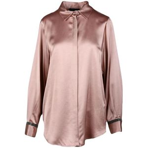 Fabiana Filippi, Dames, Blouses & Shirts, Roze, Maat: M Wol,