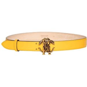 Roberto Cavalli, Dames, Accessoires, Geel, Maat: 75 CM Leer,