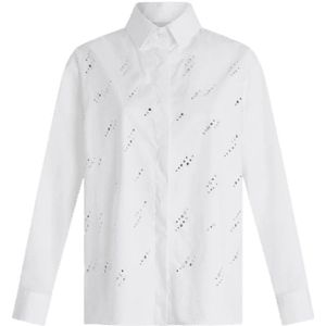 Liu Jo, Dames, Blouses & Shirts, Wit, Maat: M Katoen,
