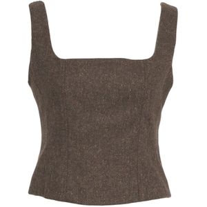 Ottod'Ame, Dames, Tops, Bruin, Maat: S