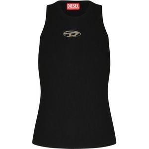 Diesel, Dames, Tops, Zwart, Maat: XL Katoen,