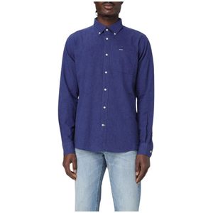 Barbour, Heren, Overhemden, Blauw, Maat: M