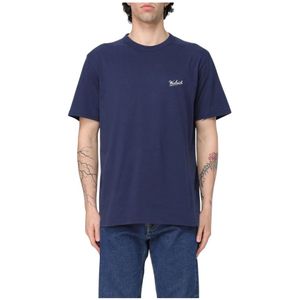 Woolrich, Heren, Tops, Blauw, Maat: 3XL Wol,