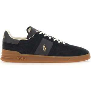Ralph Lauren - HRT Aera - Sneakers - Zwart - Suède en Leer