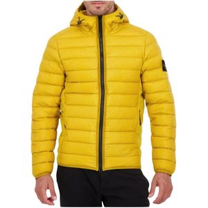Stone Island, Heren, Jassen, Geel, Maat: 2XL Nylon,