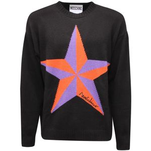 Moschino, Heren, Truien, Zwart, Maat: XL Kasjmier,