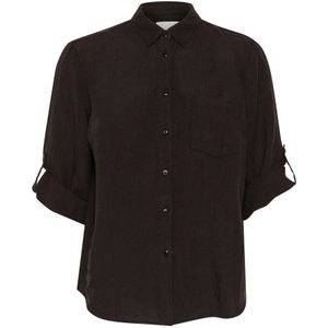 Part Two, Dames, Blouses & Shirts, Zwart, Maat: L Linnen,