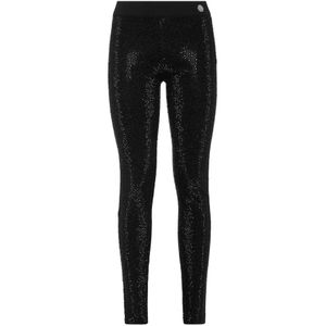 Philipp Plein, Dames, Broeken, Zwart, Maat: XS Viscose,
