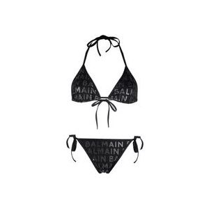 Balmain Gedrukte Bikini Set , Black , Dames , Maat: XL