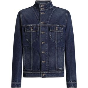 Dolce & Gabbana, Heren, Jassen, Blauw, Maat: XL Denim,