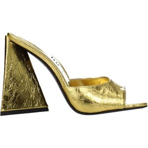 The Attico, Dames, Schoenen, Geel, Maat: 37 1/2 EU Leer,